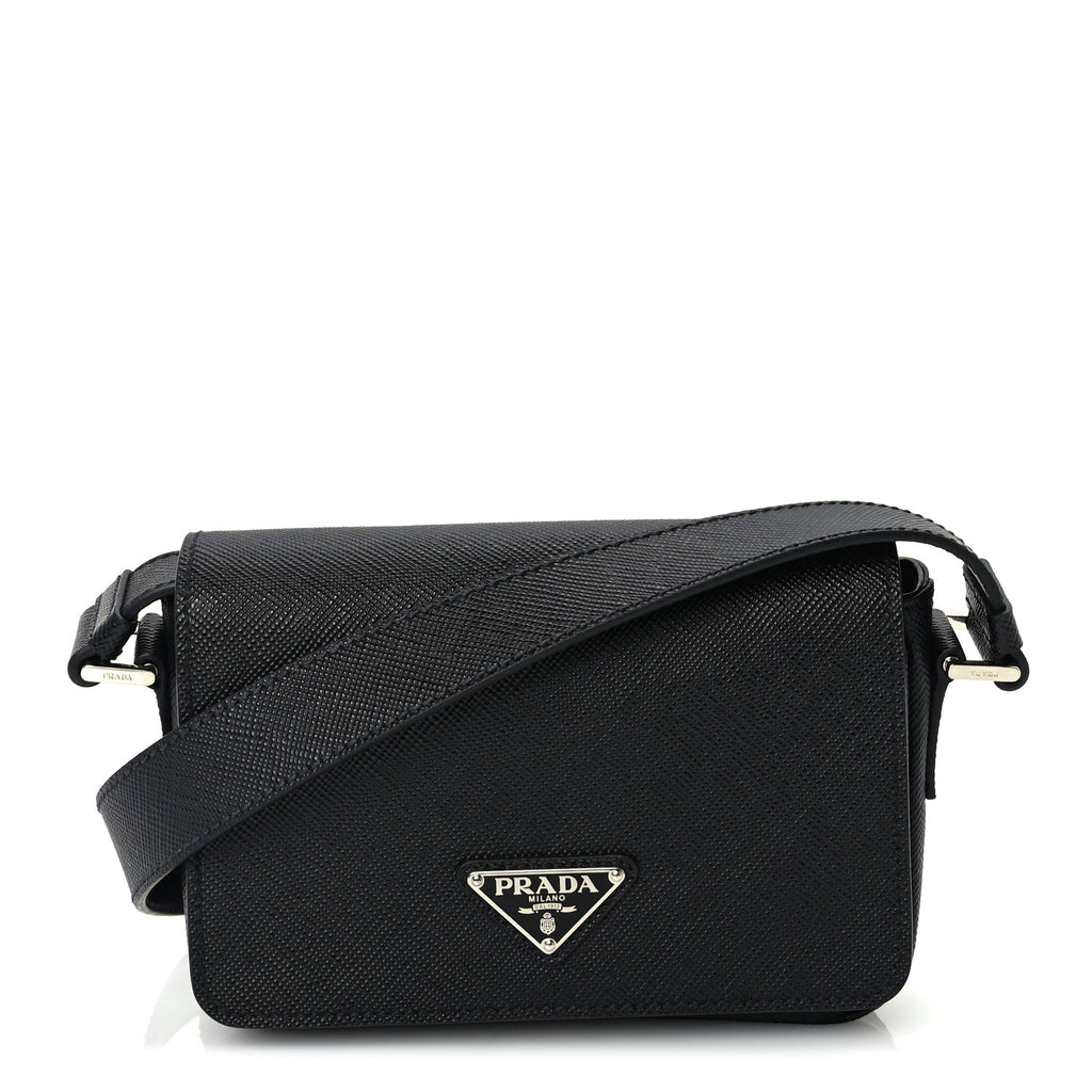 Prada Saffiano Shoulder Bag Black