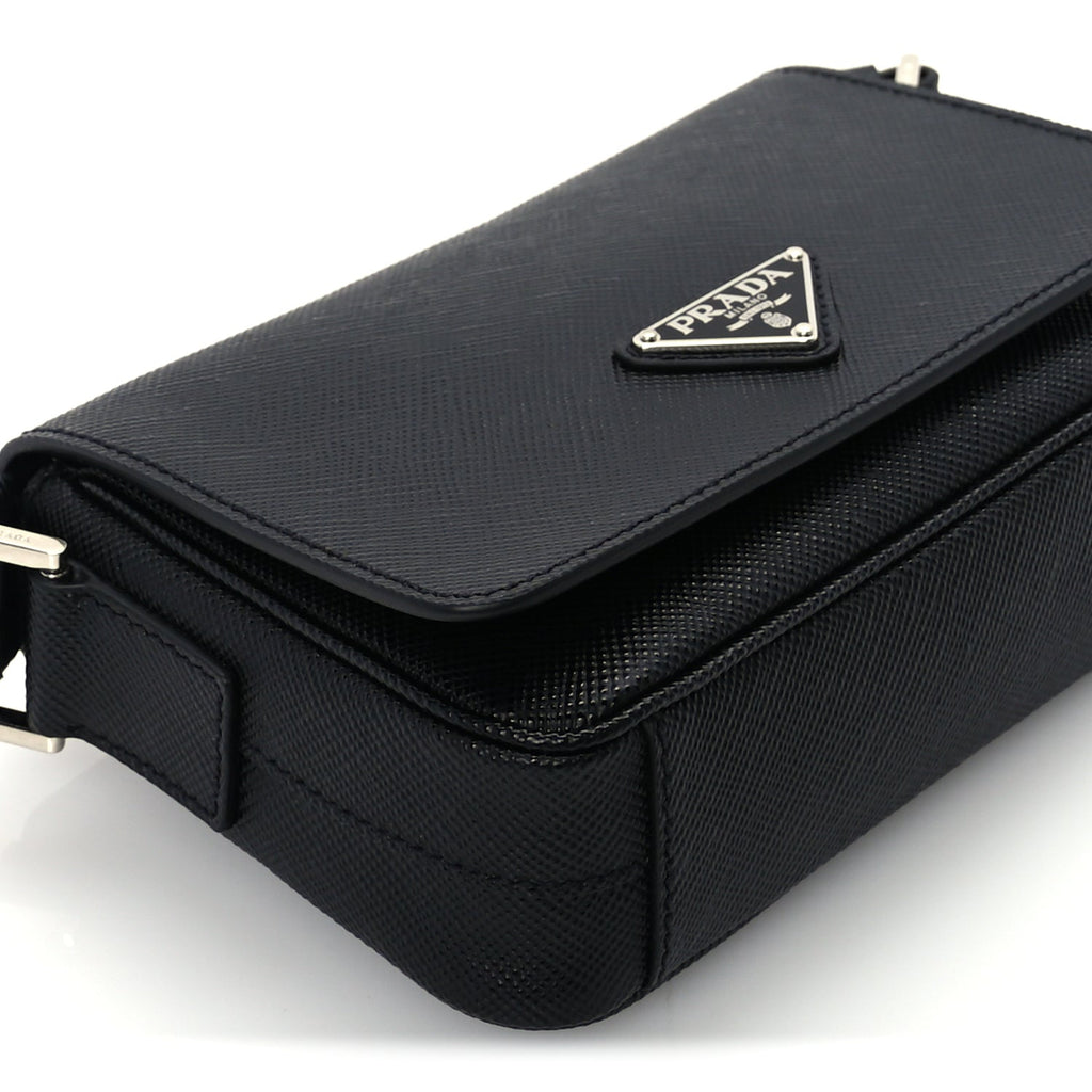 Prada Saffiano Shoulder Bag Black