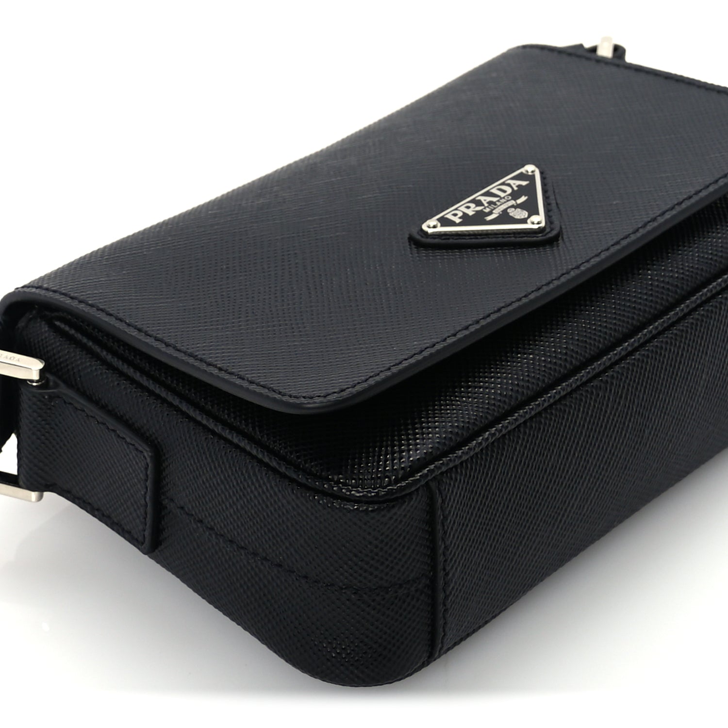 Prada Saffiano Shoulder Bag Black