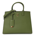 Burberry Grained Calfskin Mini Frances Tote Spruce Green