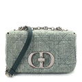 Christian Dior Tweed Macrocannage Small Caro Bag  Light Green