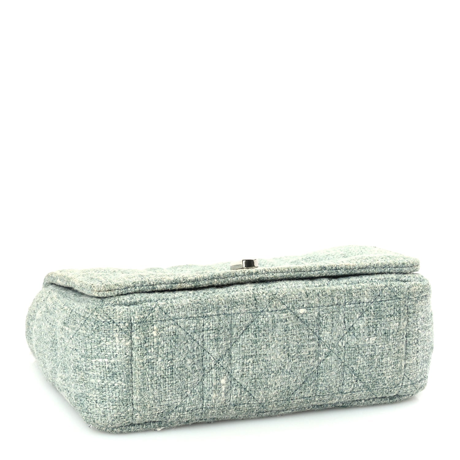 Christian Dior Tweed Macrocannage Small Caro Bag  Light Green