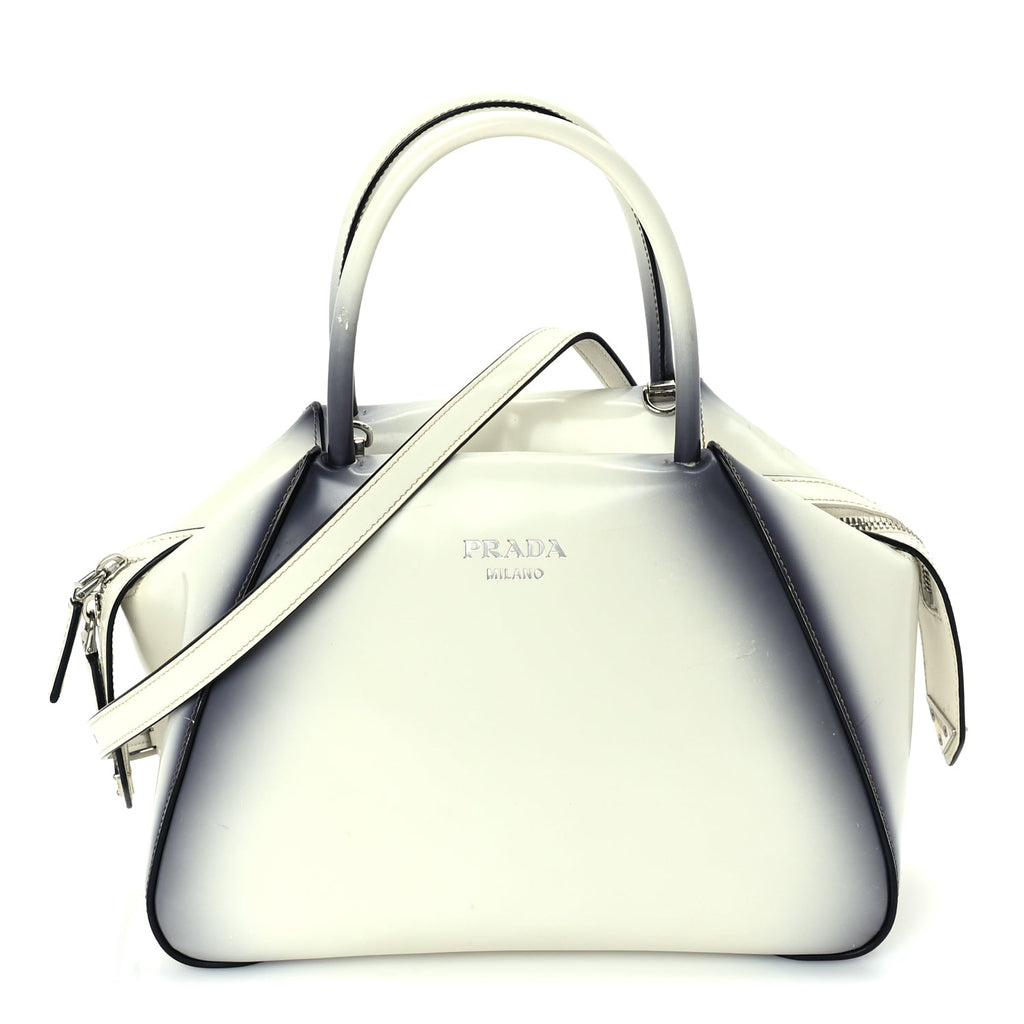 Prada Spazzolato Small Supernova Handbag White Sfumato