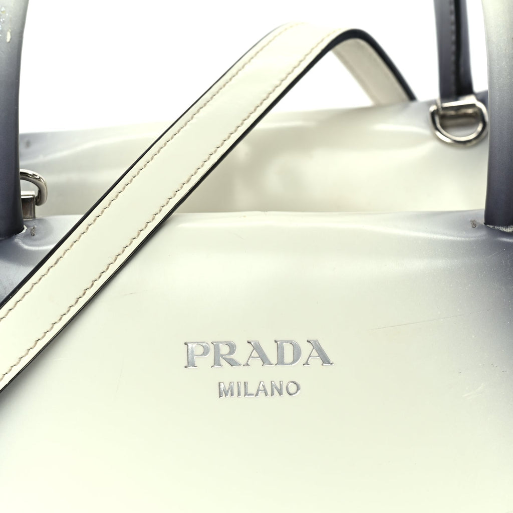 Prada Spazzolato Small Supernova Handbag White Sfumato