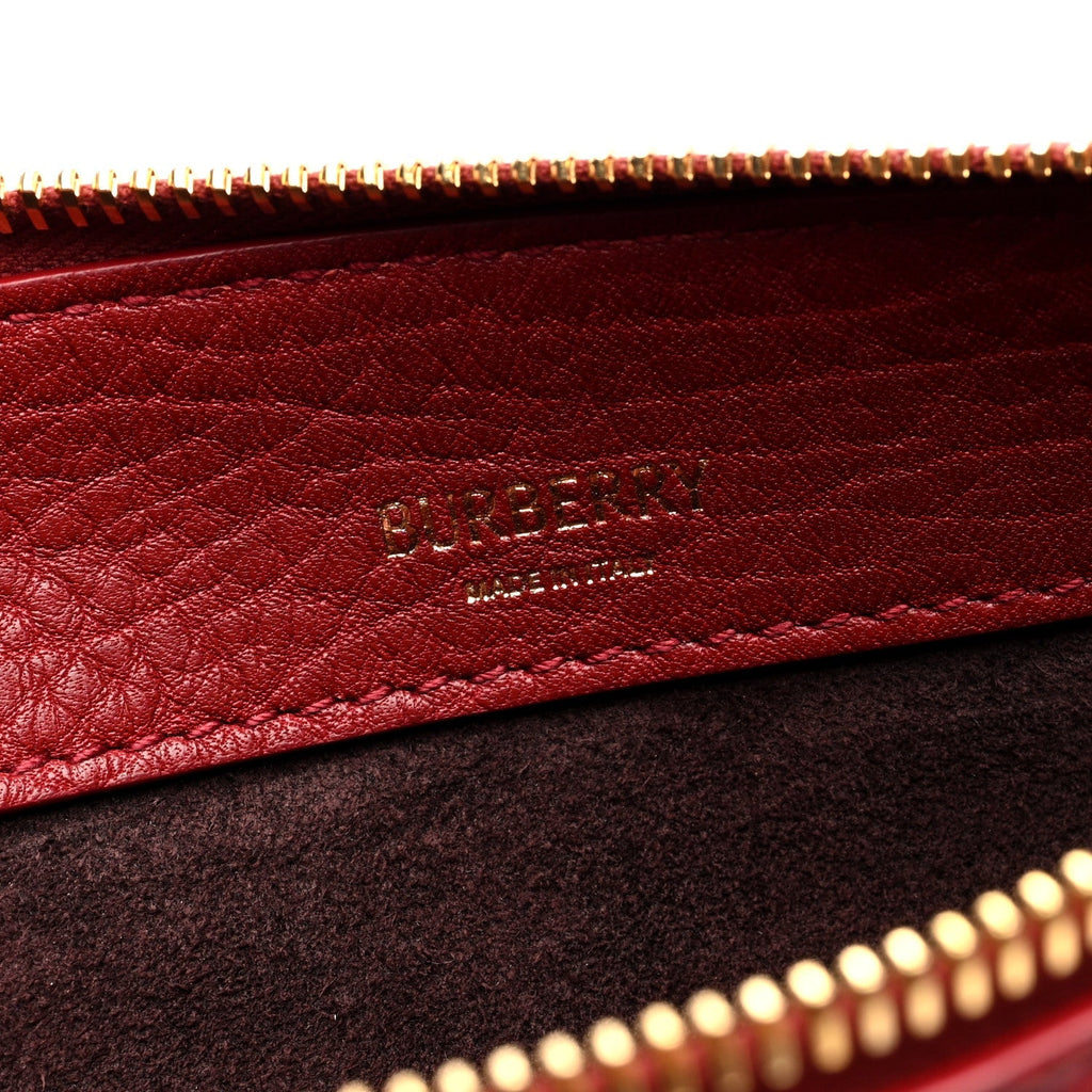 Burberry Grainy Calfskin Small Knight Bag Ruby