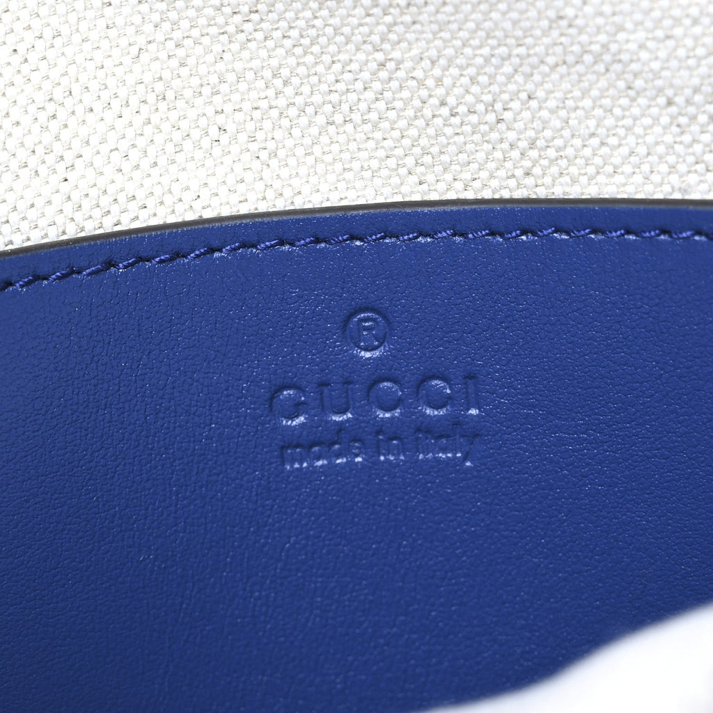 Gucci Calfskin GG Tennis Embossed Sling Backpack Blue