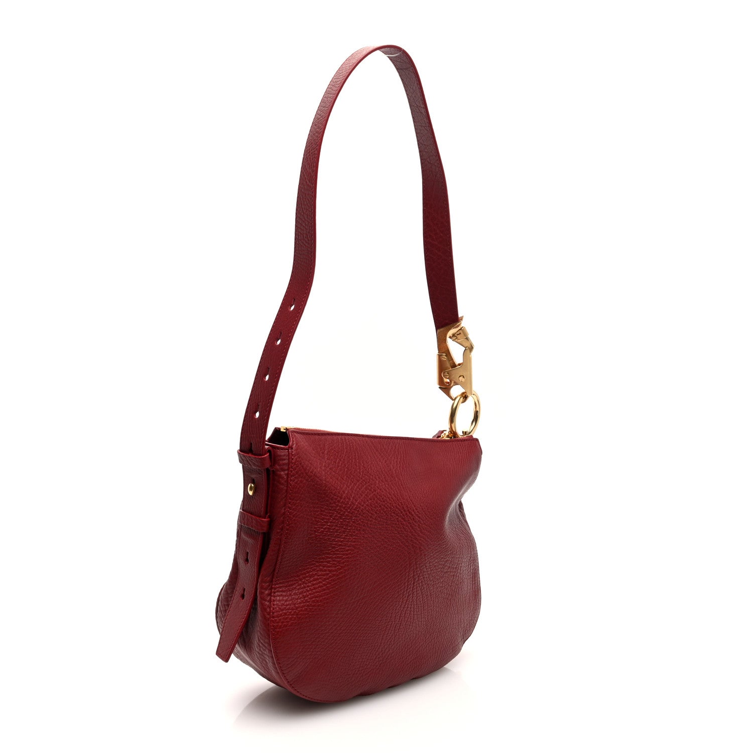 Burberry Grainy Calfskin Small Knight Bag Ruby