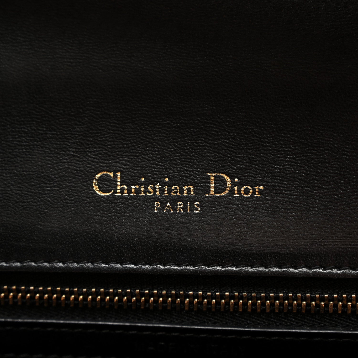 Christian Dior Lambskin Studded Medium Diorama Flap Bag Black