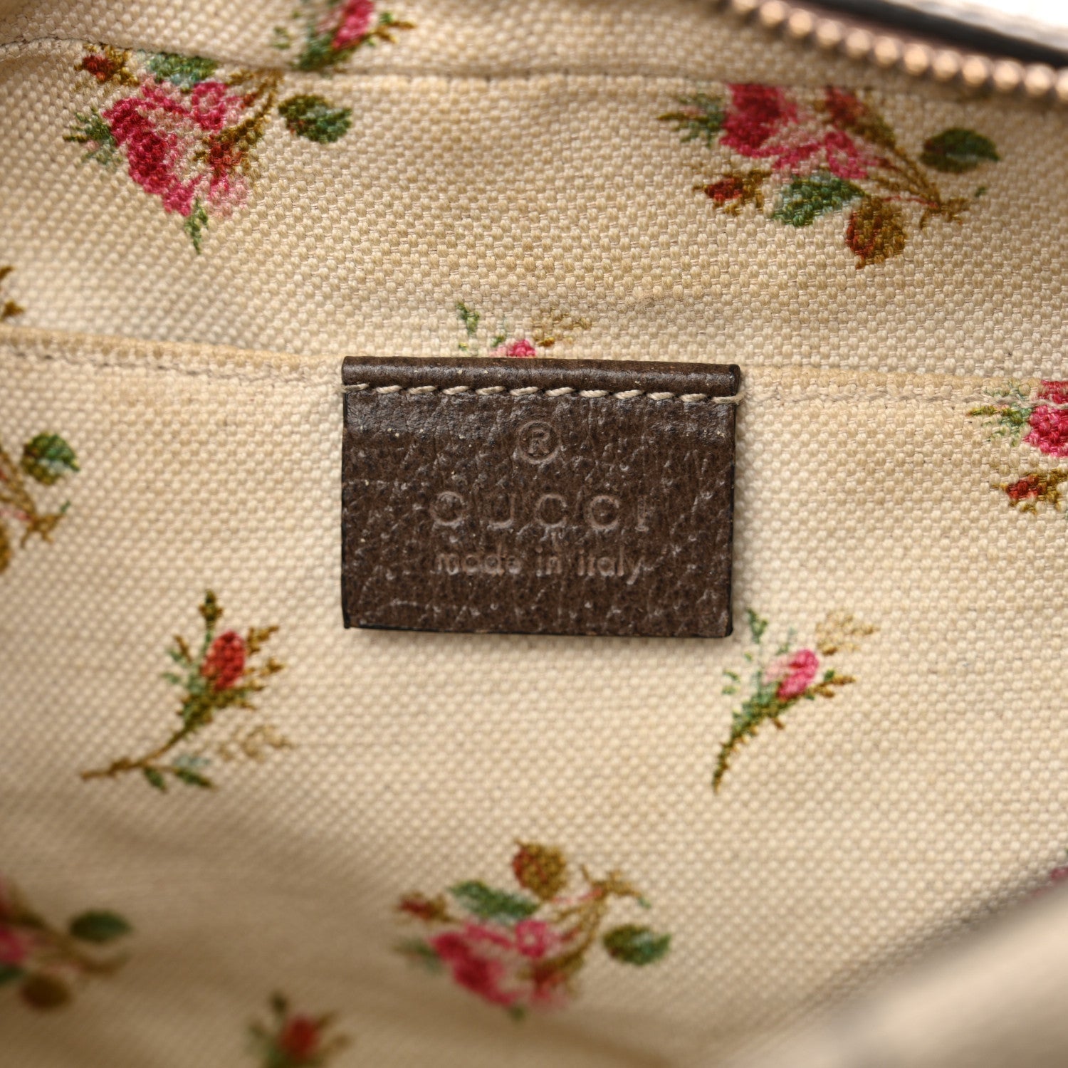 Gucci GG Supreme Monogram Web Neo Vintage Shoulder Bag Beige New Acero Crop