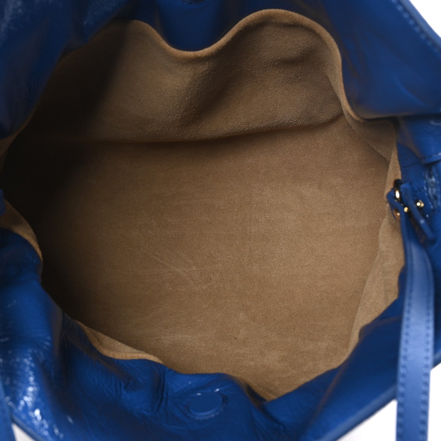 Loewe Crackle Patent Calfskin Medium Flamenco Knot Bag Royal Blue