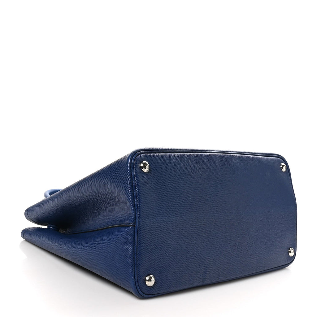 Prada Saffiano Cuir Medium Double Handle Tote Baltico