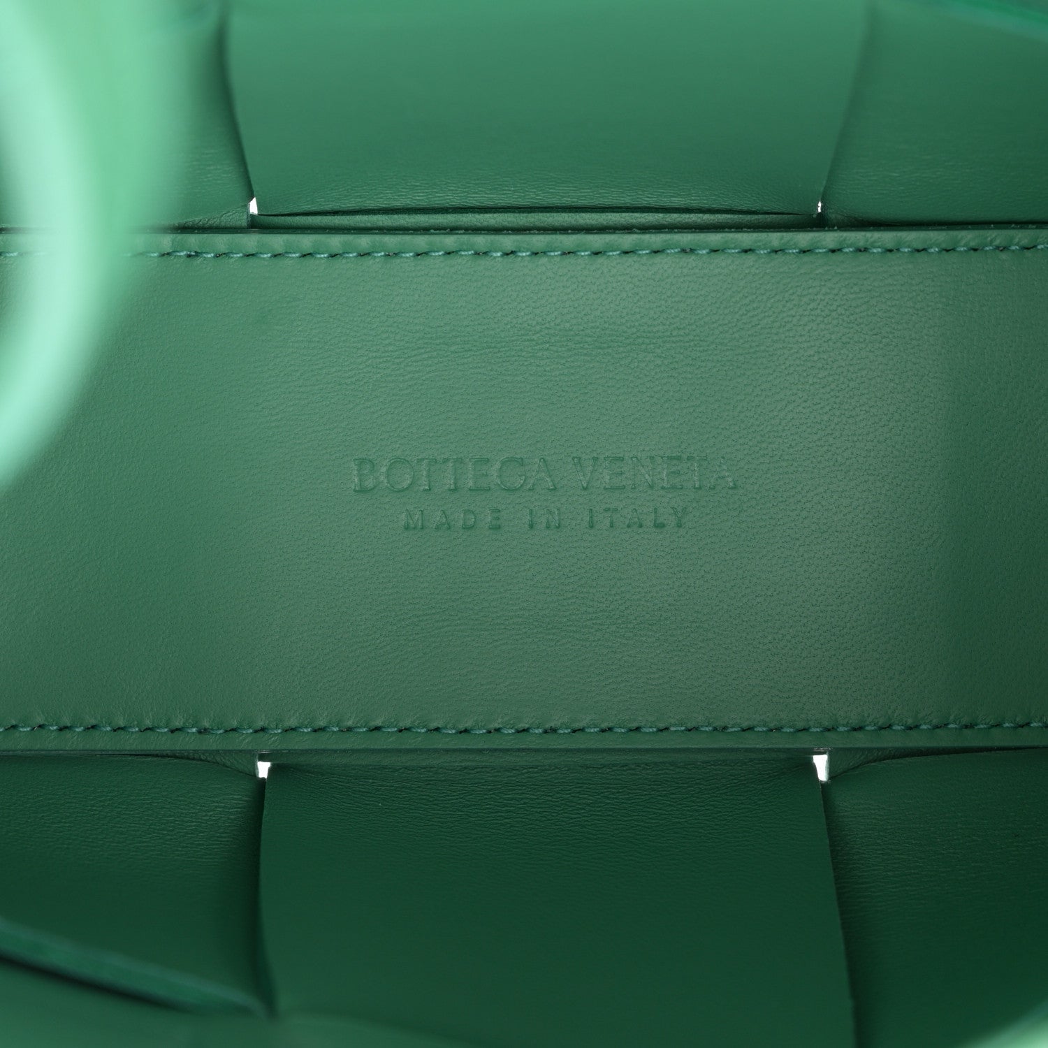 Bottega Veneta Nappa Maxi Intreccio Mini Arco Tote Green