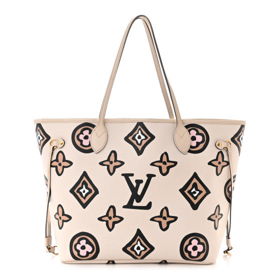 Louis Vuitton Monogram Giant Wild at Heart Neverfull MM  Creme